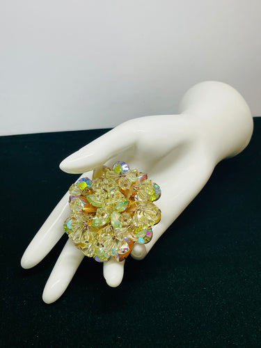1960’s AB Rhinestone Round Brooch